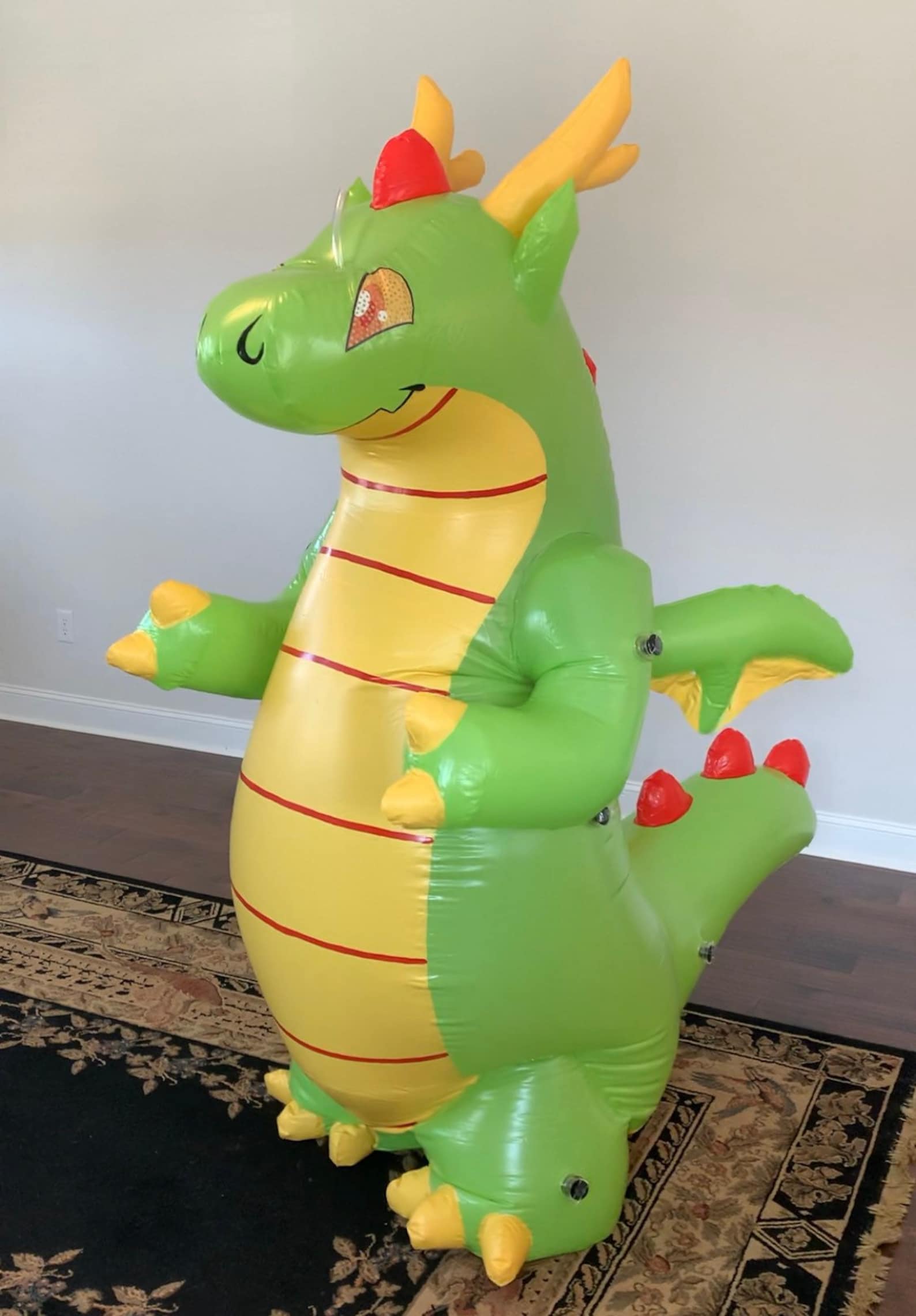 inflatable green dragon