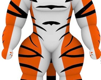 Made to Order- New inflatable buff tiger suit design (made to order)