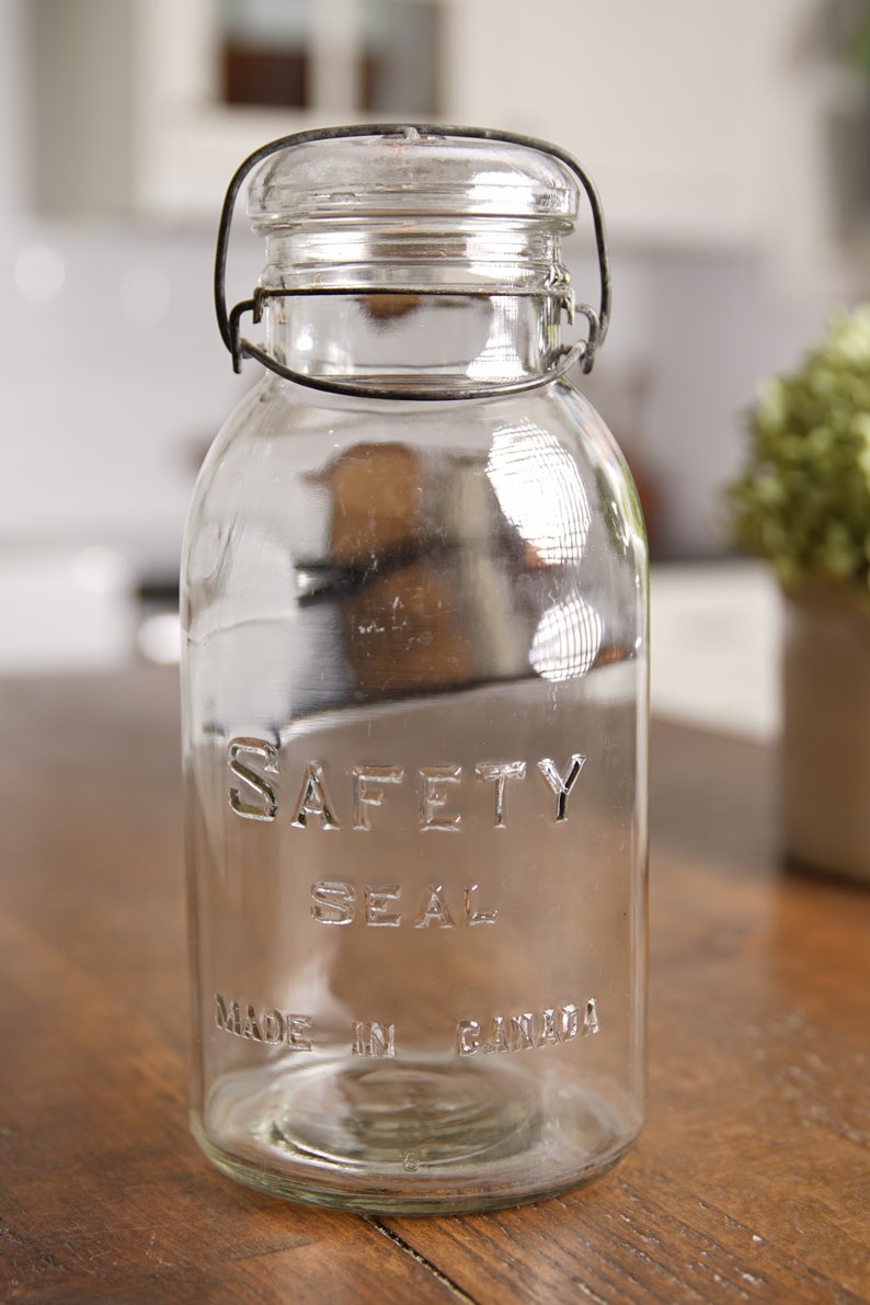 Vintage Safety Seal Clear Canning Jar Made in Canada Etsy New Zealand
