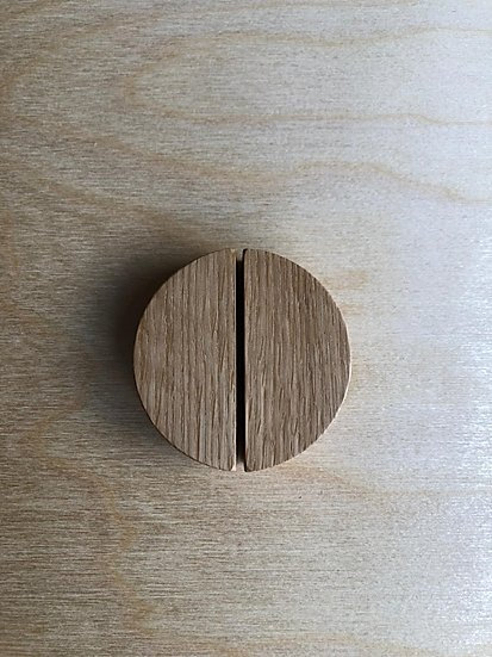 Small Oak Circle Handles Set for Wardrobe Kitchen and Etsy