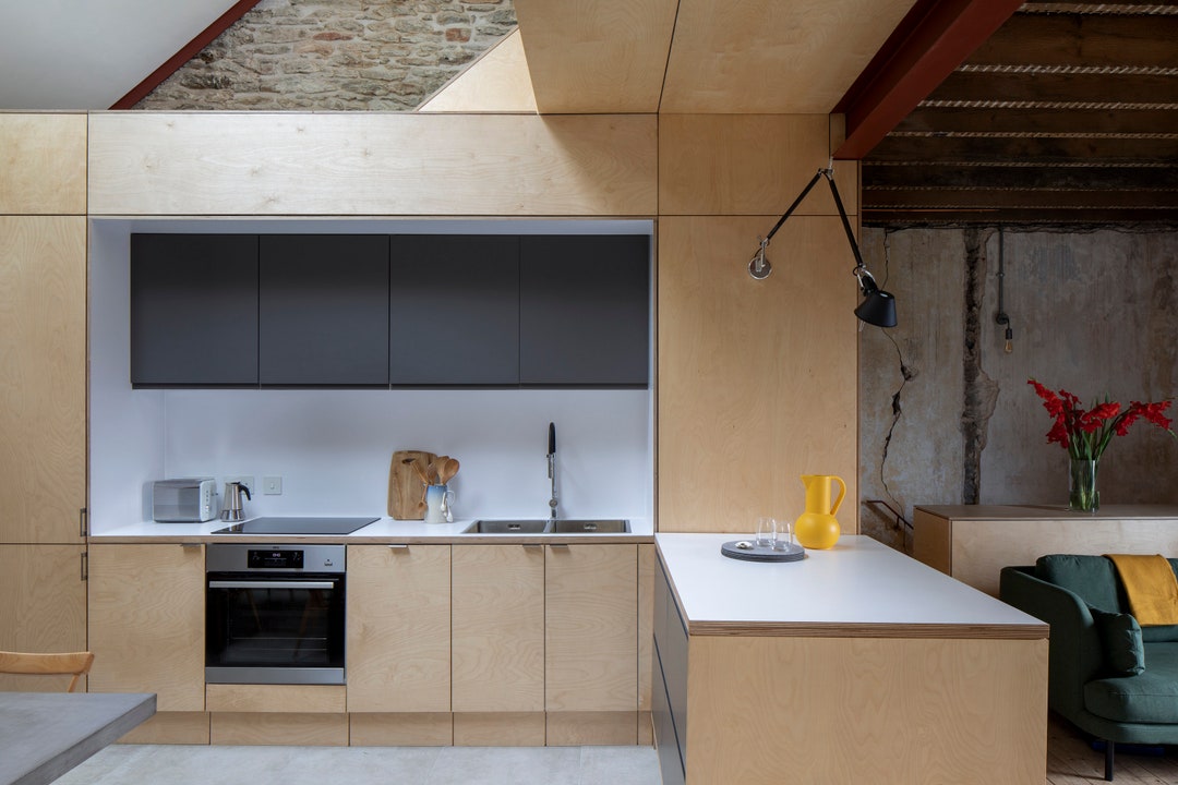 Birch Ply Kitchen, Mfc Birch Plywood Fronts, Custom Kitchen