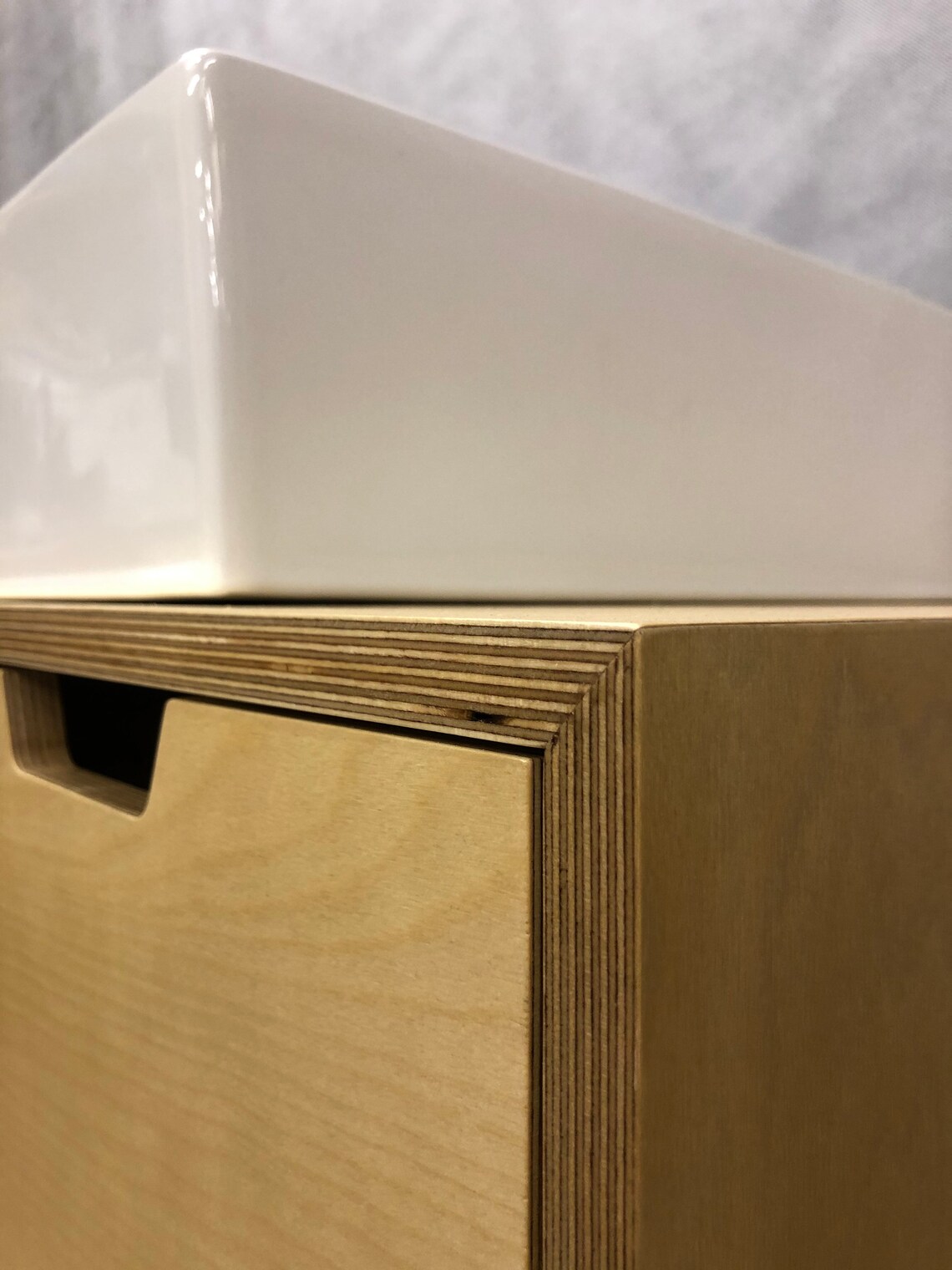 Wall Mounted Birch Plywood Bathroom Vanity Unit / Floating Etsy Australia