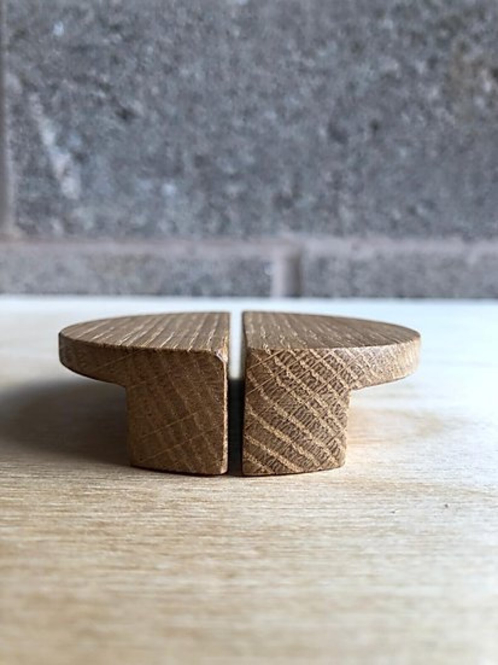 Small Oak Circle Handles Set for Wardrobe Kitchen and Etsy