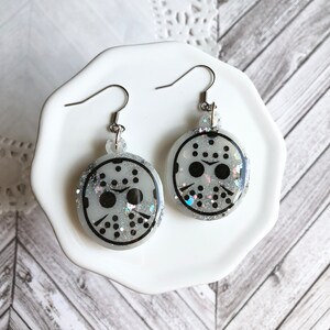 Halloween gemaskerde fishhook oorbellen - Halloween oorbellen - fishhook
