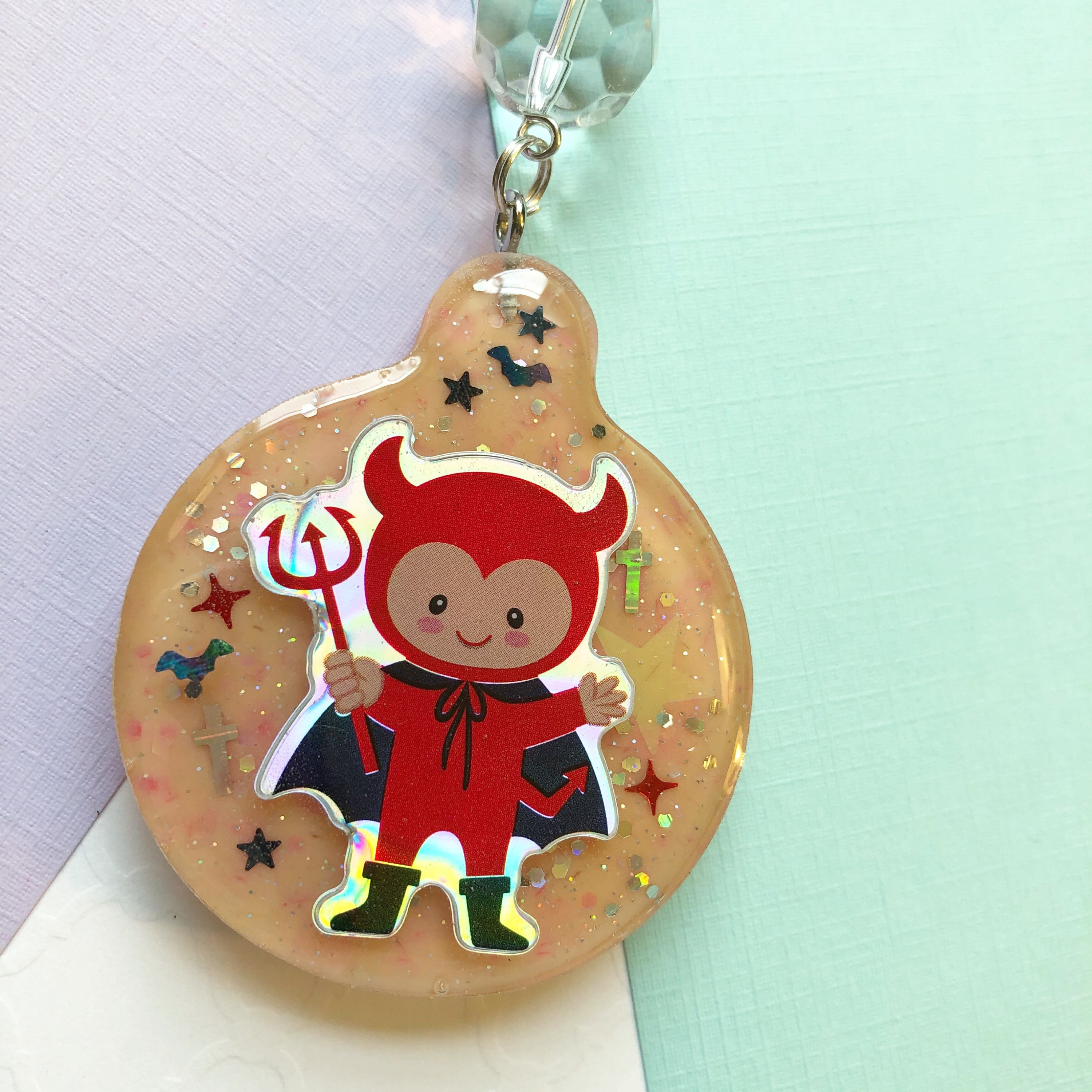 Cute Halloween Keychain C Devil Charm Etsy India