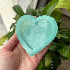 Flat heart mold - shaker mold - cute resin mold - resin shaker mold - resin mold - keychain mold