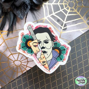 Scary horror guy vinyl sticker - Halloween sticker - horror movies