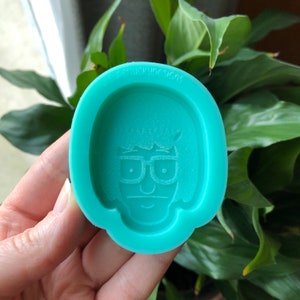 Girl with glasses  non shaker silicone mold - resin mold