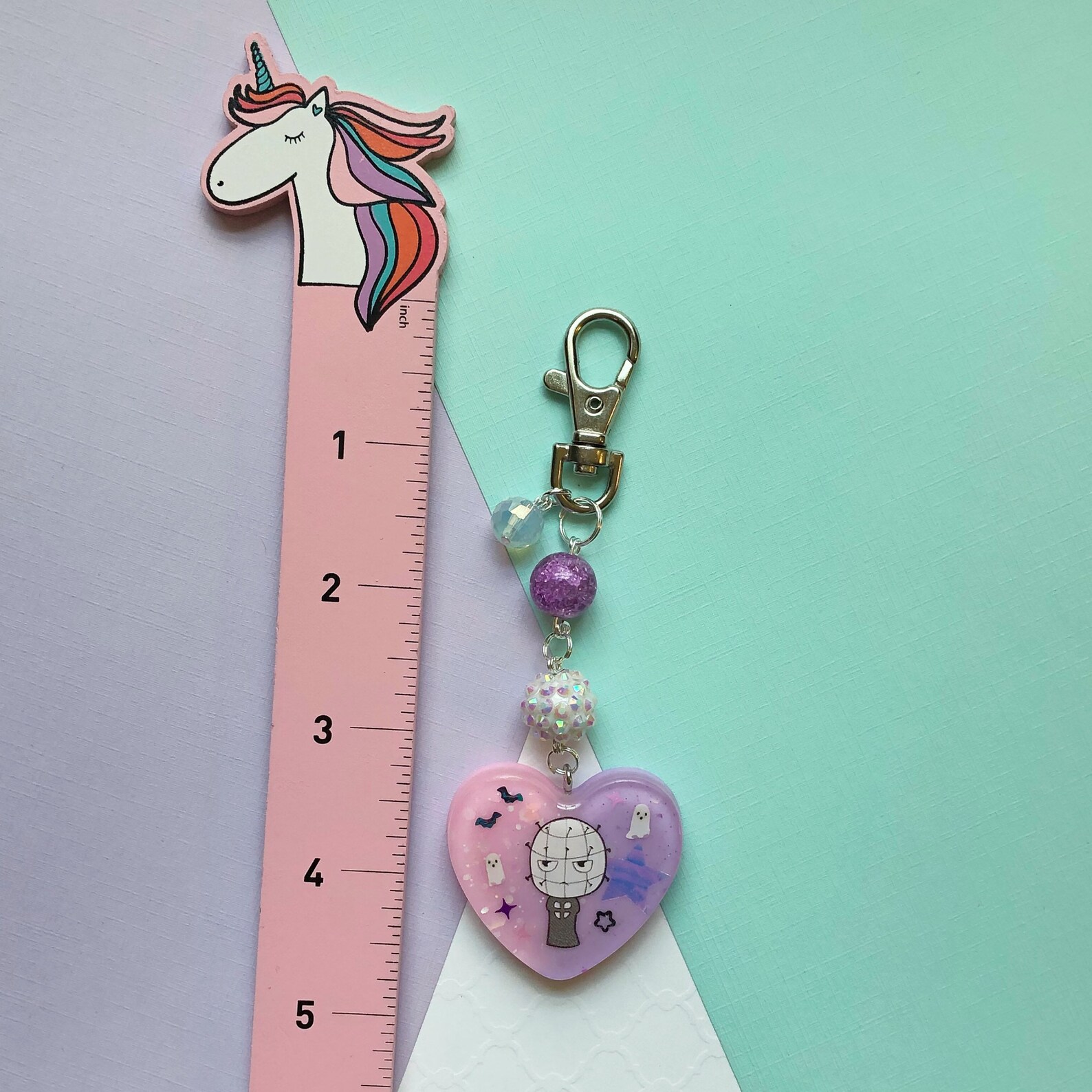 Kawaii Horror Guy Keychain Resin Keychain Etsy