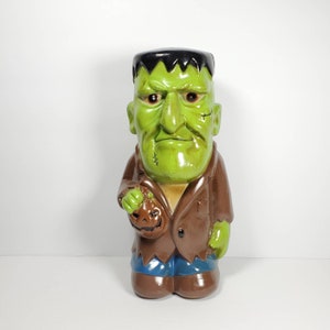 Vintage Frankenstein Blow Mold 2001 Dynagood Halloween Decor Plastic Frankenstein Figurine Halloween Blow Mold Light Cover
