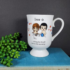 Vintage Love Is Cartoon Mug 1972 Los Angeles Times George Good Corporation Love Is Fixing Her Breakfast Valentine&#39;s Day Gift for Her