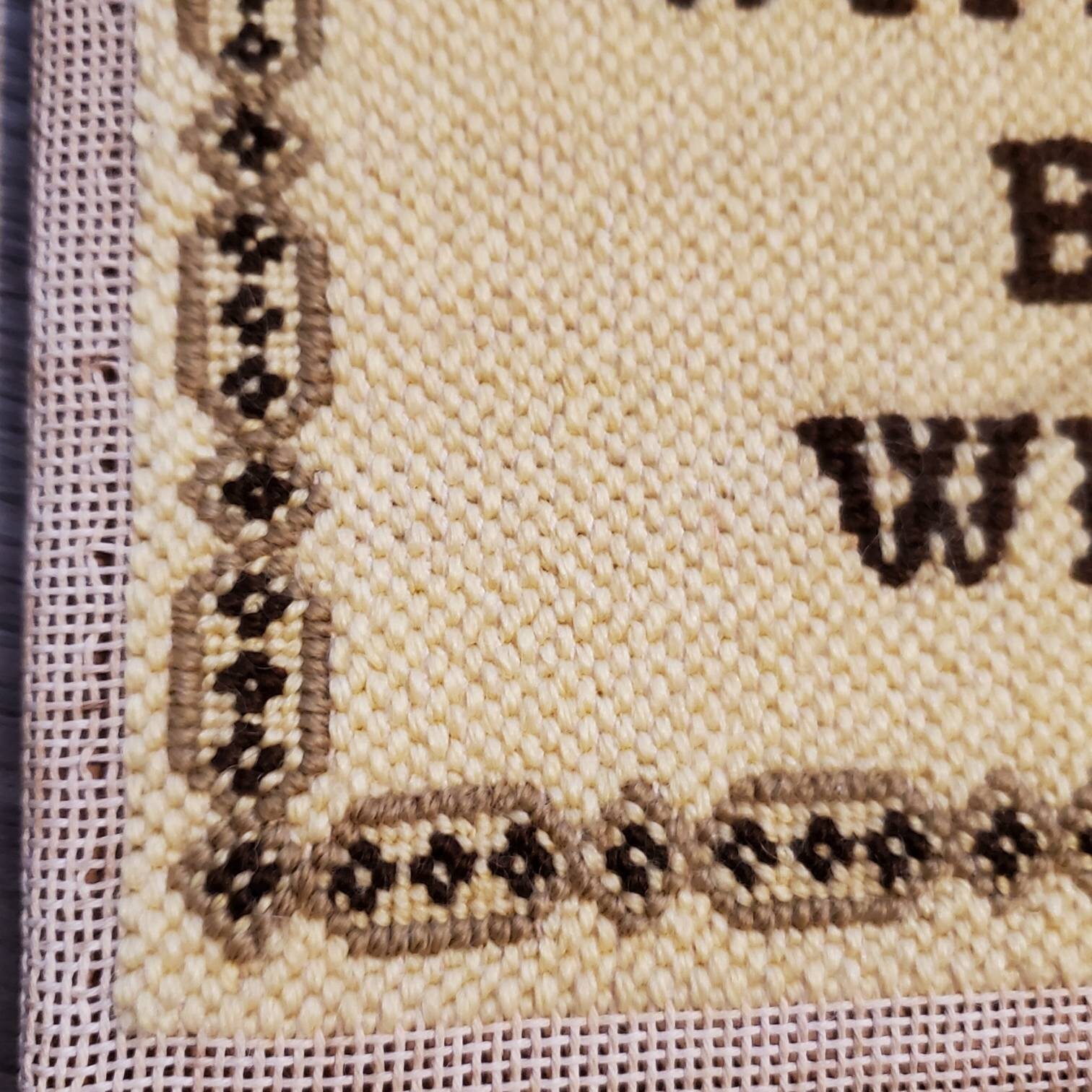 Vintage Needlepoint Sign Funny Novelty Completed Needlepoint Etsy