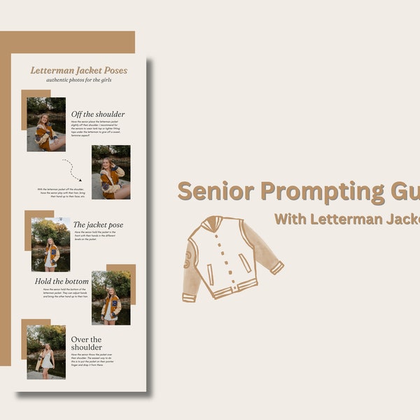 Senior Prompting Guide for Photographers | A posing guide aimed at creating authentic photos | Senior Letterman Jacket Poses