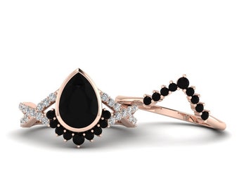 Onyx Engagement Ring Etsy