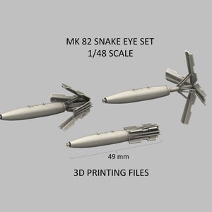 Digital files for 3D Printing Mk.82 Snake Eyes (1/48 scale)