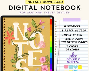 DIGITAL NOTEBOOK | GoodNotes Template | GoodNotes Notebook | Notability Template | Notability Notebook | Digital Journal | Digital Diary