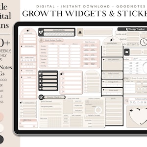 Growth Planner Stickers and Widgets: GoodNotes iPad Planner (Digital Download)
