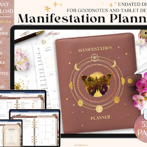 DIGITAL Manifestation Planner for iPad with GoodNotes - Law of Attraction Gratitude Spiritual Planner  - Digital Planner Notebook Manifest