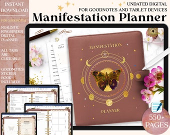 Digital Manifestation Planner for GoodNotes: Law of Attraction (PDF)