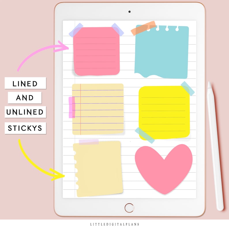 Digital Stickers Digital Sticky Note Goodnotes Digital Etsy