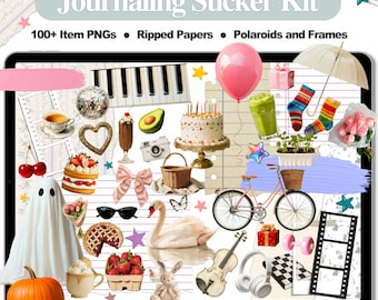 Coquette Digital Journaling Sticker Kit, Aesthetic Stickers (Digital Download)