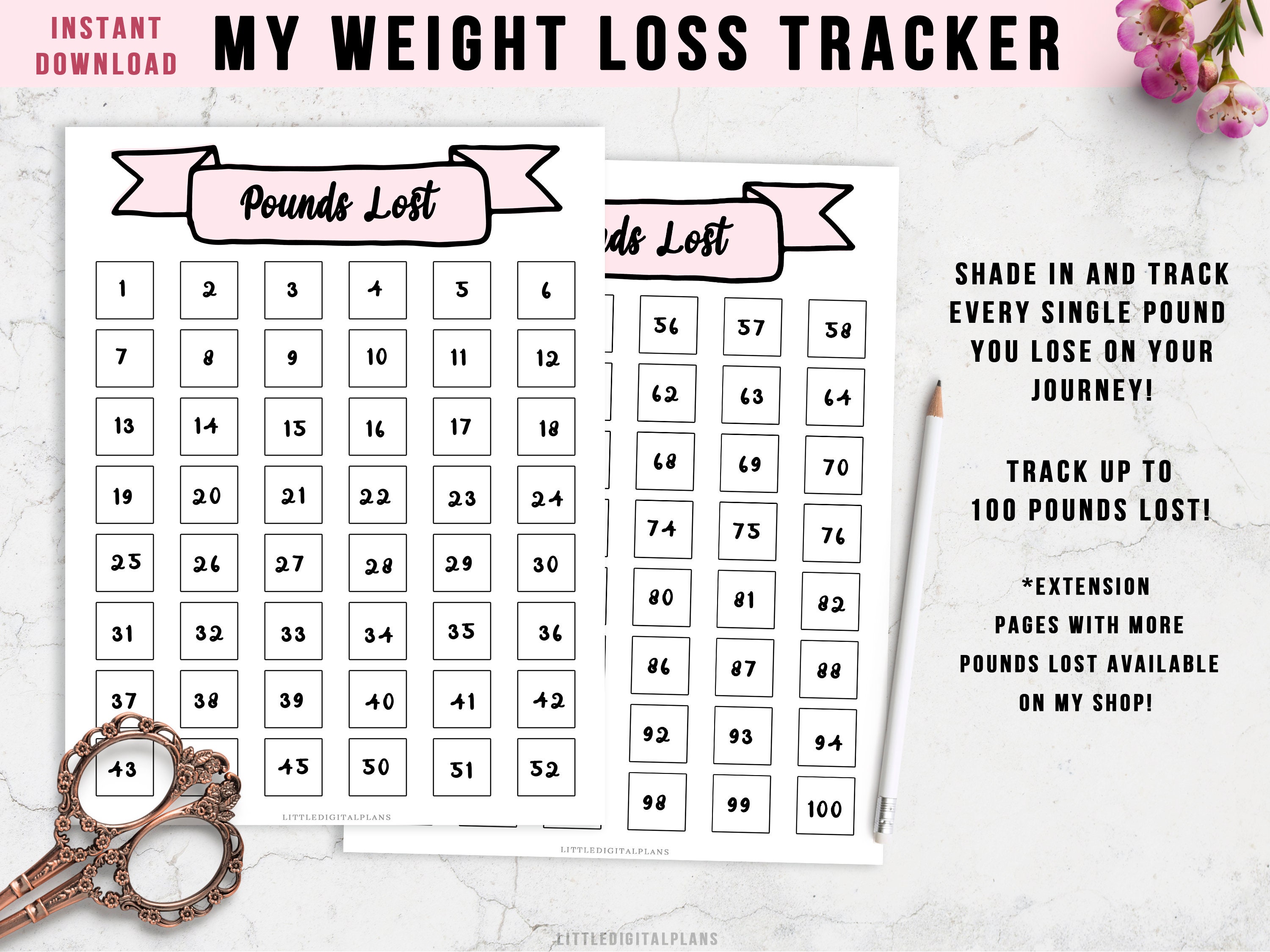 Mile Tracker / Running Tracker / Weight loss / Bujo / Journal / Digita –  CCCreationz