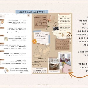 May include: A digital planner layout with a July calendar, to-do list, and a quote about beautiful days. The layout is decorated with various images, including a car, a camera, a flower, and a star. The text "Over 80 Transparent PNG Images to Let You Decorate and Customize All Your Digital Planners and Journals! Instructions Included! This Planner Available on My Shop!" is also included.