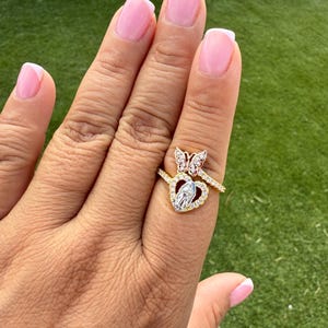Anillo Ajustable Virgen María Chapado en Oro. Anillo De Virgen De Guadalupe