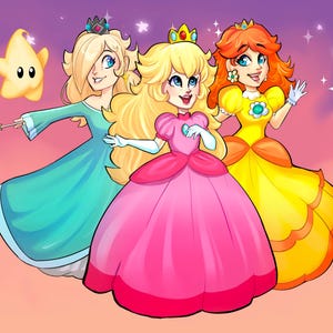 Estampa Princesas Mario