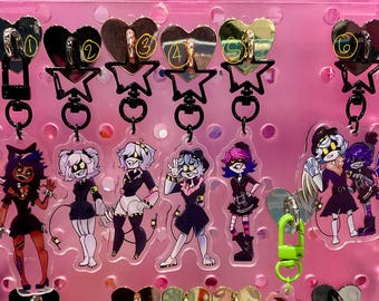 Glitch Murder Drones Acrylic Keychains