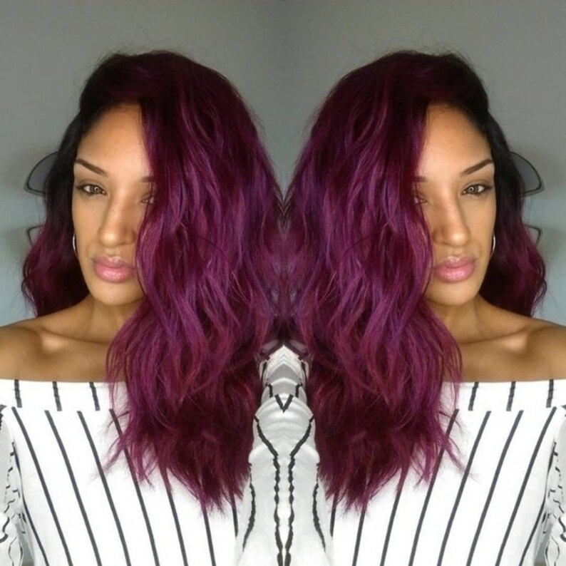 Shoulder Length Burgundy Wig Full Lace Wig Cosplay Wig Etsy