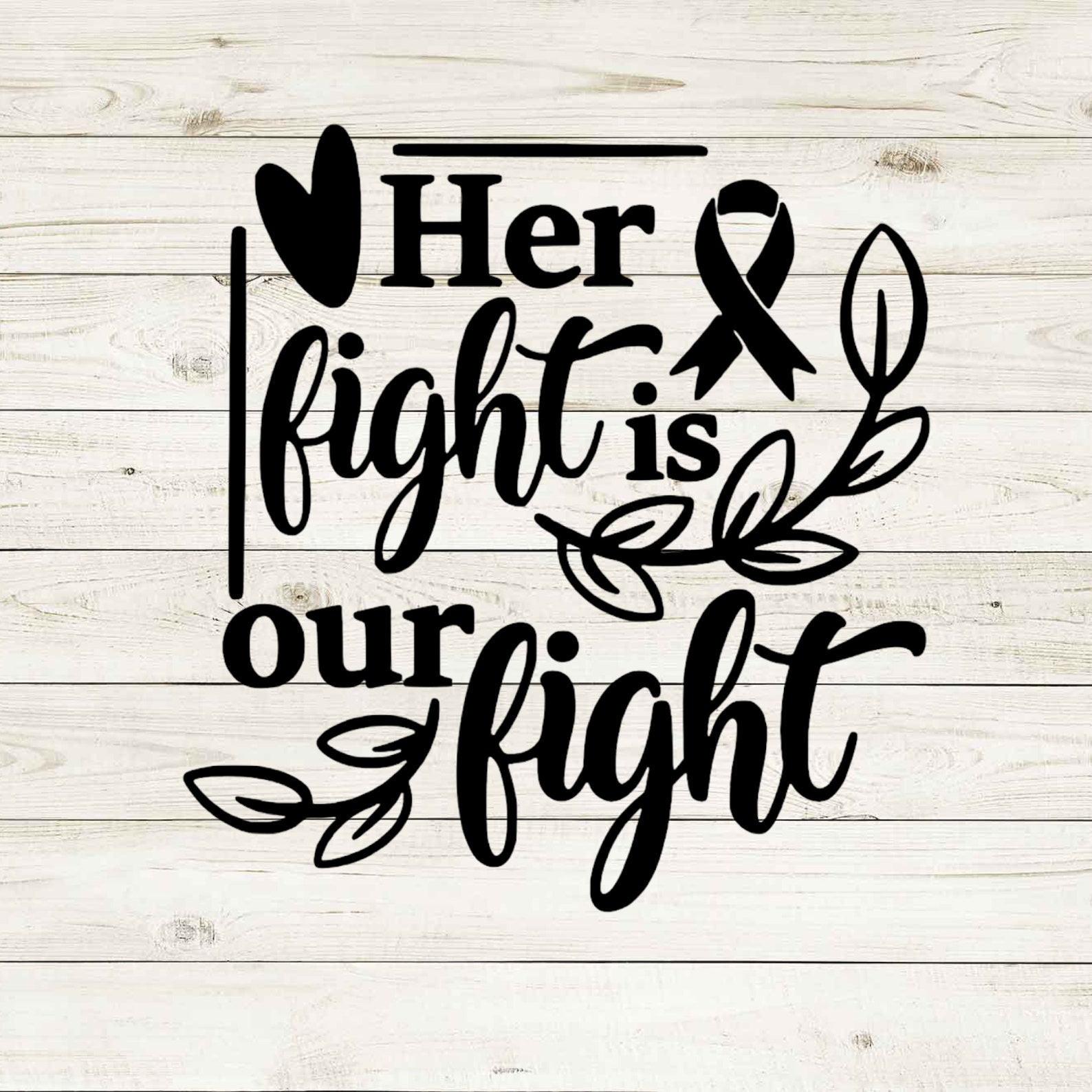 Cancer Svg Her Fight is Our Fight Svg Mom Svg Cancer - Etsy Hong Kong