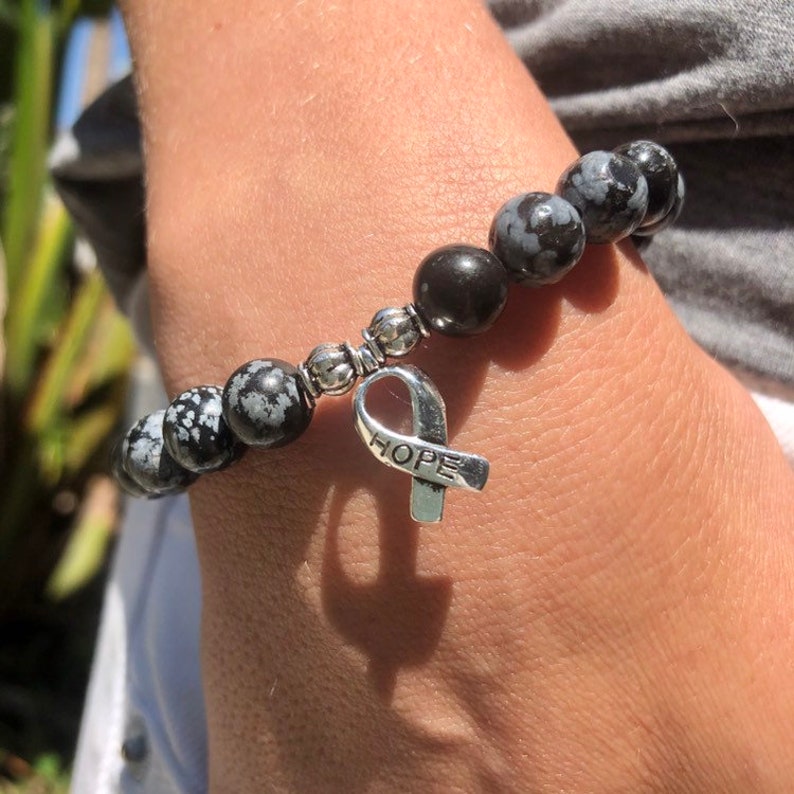 Brain Cancer Bracelet Brain Cancer Bead Bracelet Brain Etsy