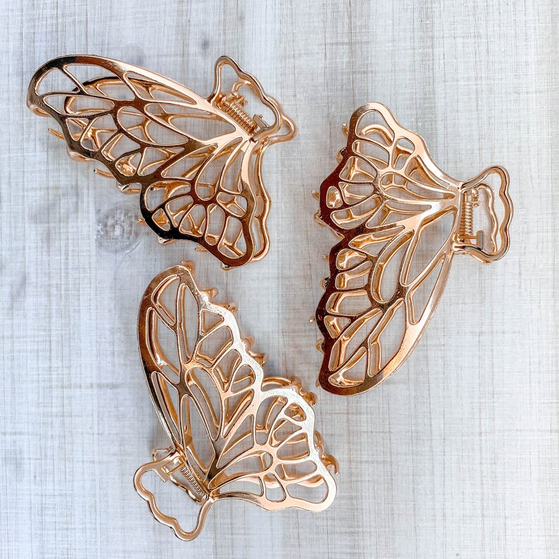 Butterfly Clips/ Gold Iron Metal Gifts for Her Eco Etsy