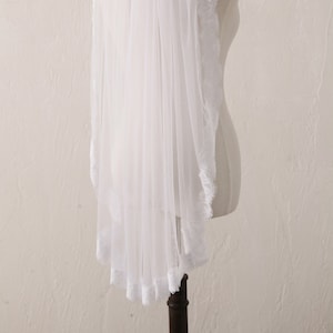 Voile de mariée en dentelle ivoire Voile de mariée court en dentelle Voile de mariée ivoire Voile de mariage blanc Voile de mariage en dentelle douce
