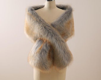 winter fur shawl