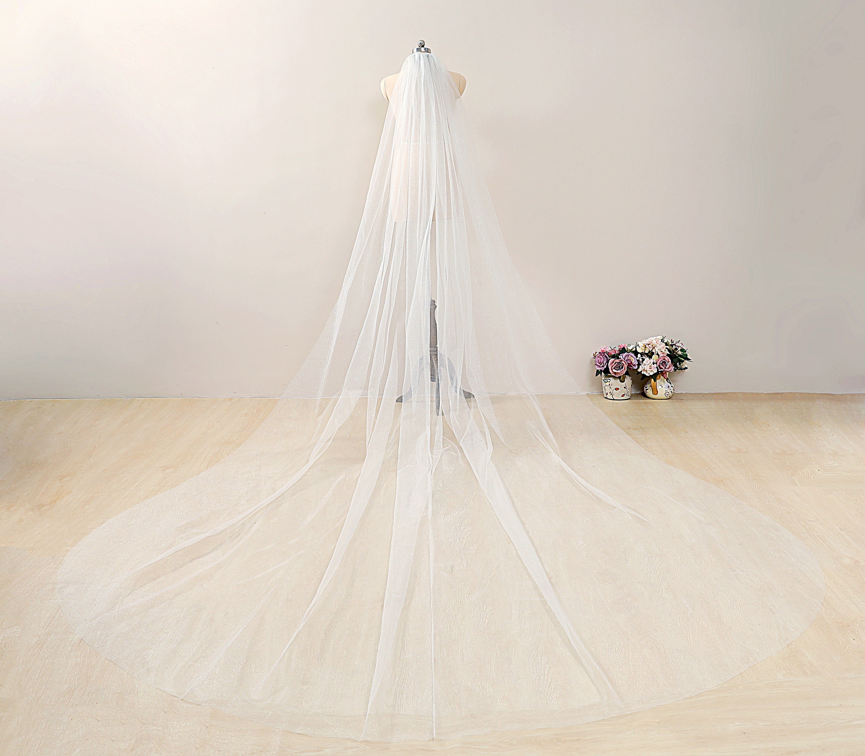 Champagne Bridal Veil Sparkly Wedding Veil Champagne Veil Any Etsy