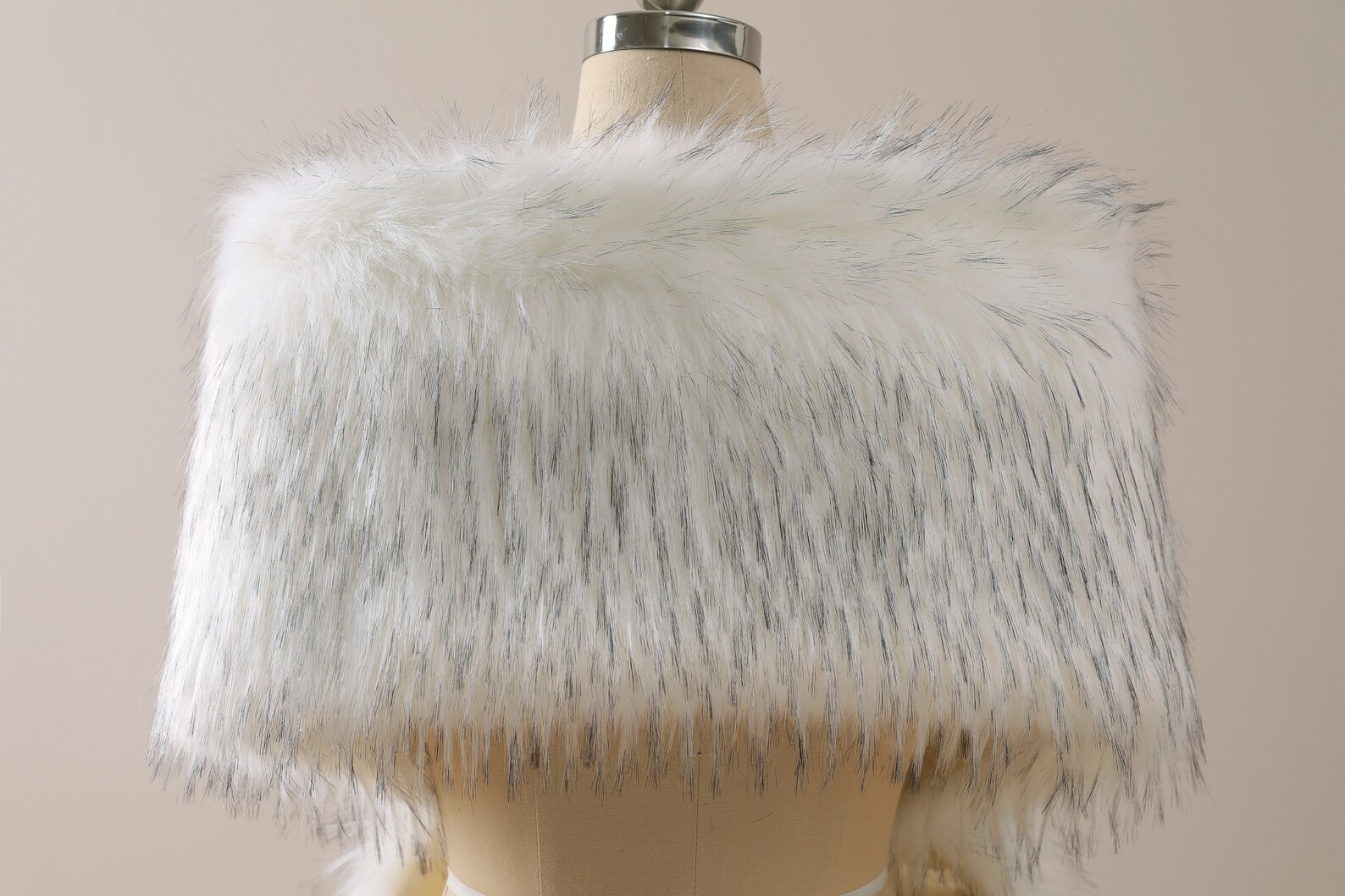 fur wrap shawl black