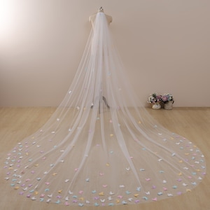 Butterfly lace veil,butterfly veil,Cathedral wedding veil,bridal veil,Cathedral Veil,Veil for wedding,lace veil,Veil with comb,custom length