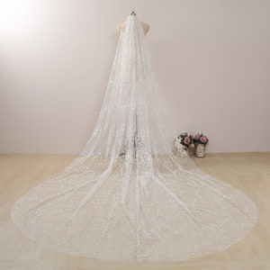 Romantic Stars Moon Bridal Veil Silver Sparkly Star Veil Ivory Constellation Cathedral Wedding Veil Shimmer Star Veil Chapel,Floor,Waltz