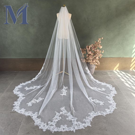 New Thread Flower Scallop Shape Veil, 5 Scallops Bridal  display picture 1