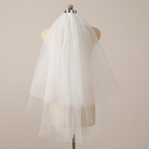 Multi-storey Veil Elbow Length Veil Two Tier Bridal Wedding Veil Fingertip Length Veil French Netting Blusher Veil Short Veil Shoulder Veil