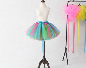 Rainbow Tutu Skirt, Toddler Rainbow Tutu,Adult Tutu, Mommy and Me Tutu,Cake Smash Tutu, Rainbow Birthday Tutu,Pageant Tutu,