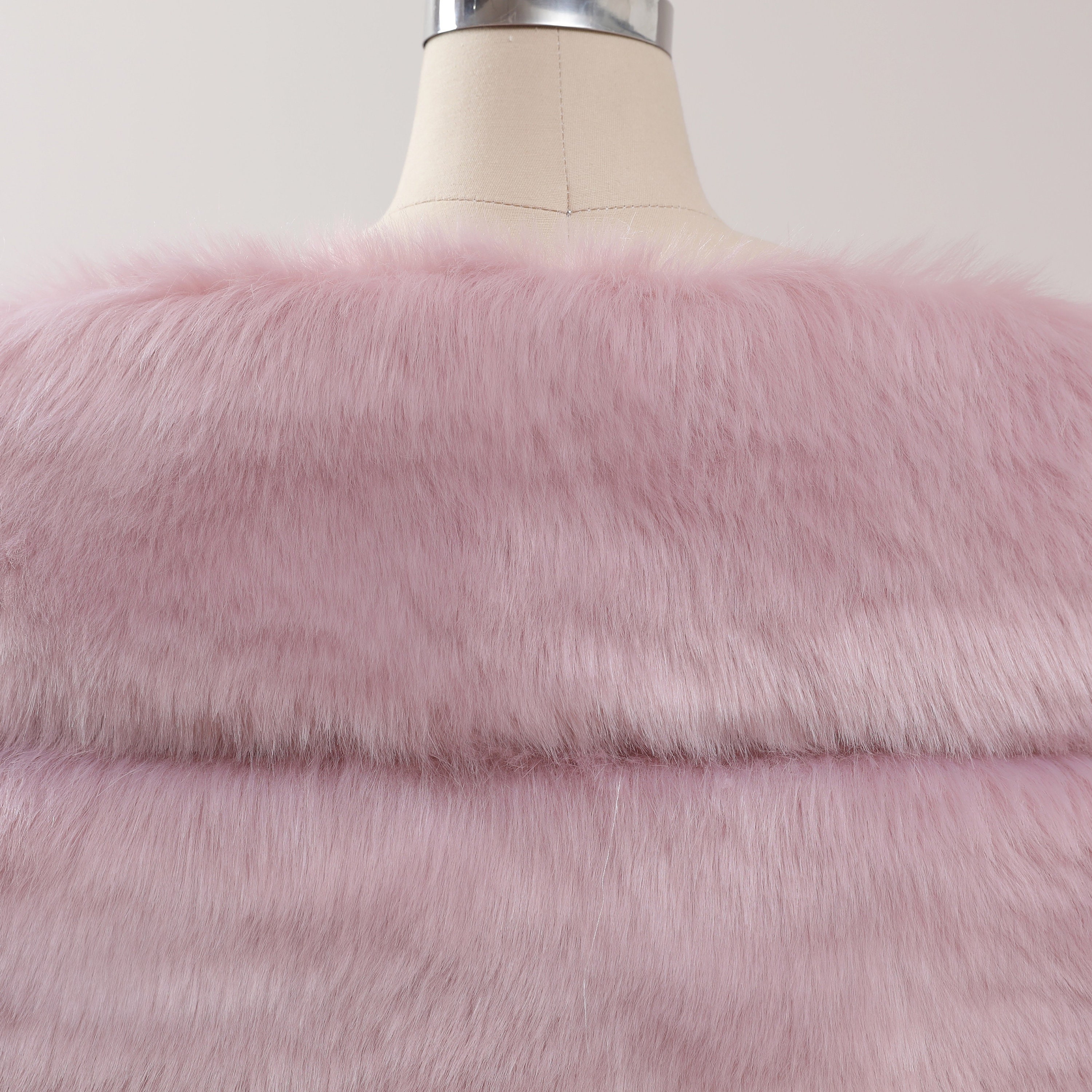 pink fur shawl