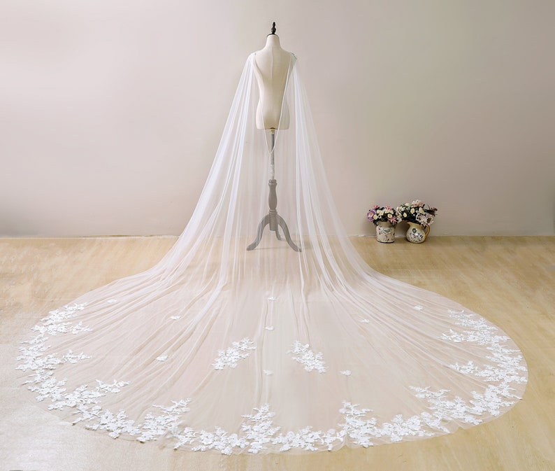 ivory wedding cape