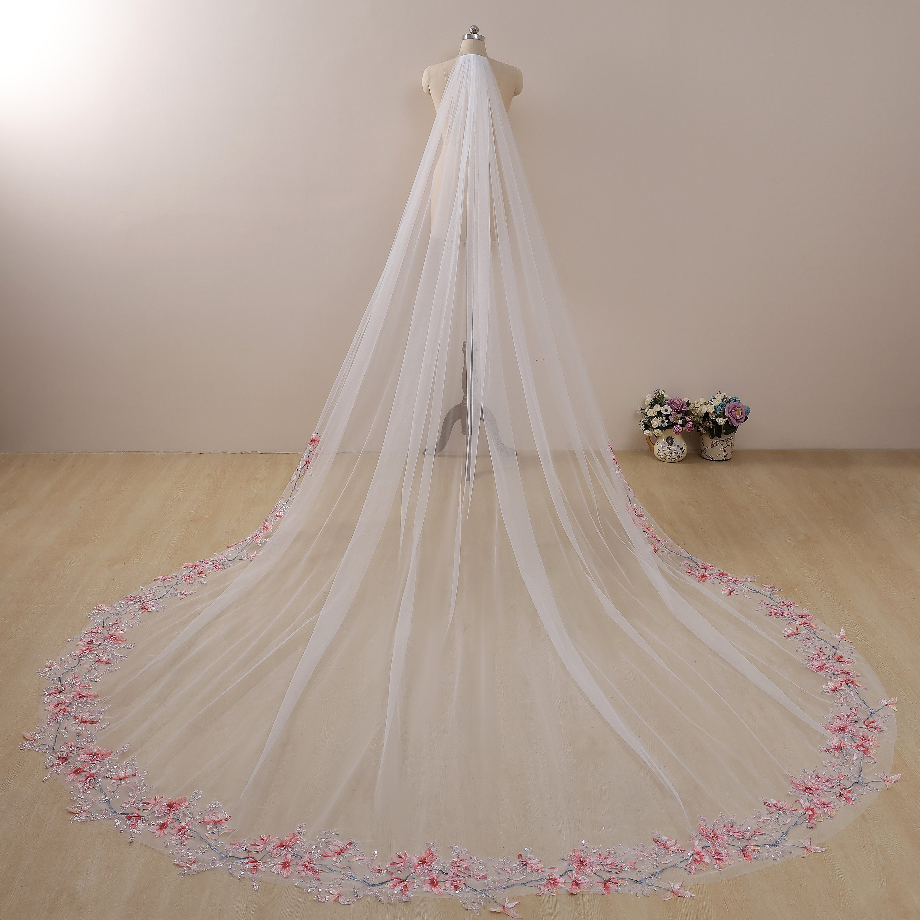 Cherry Blossom Veil - Etsy display picture 2
