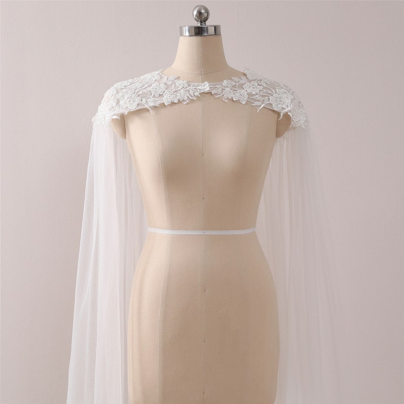tulle cape veil