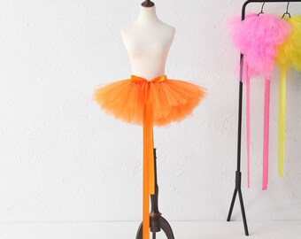 Mommy and Me tutu, Tutus for Cake Smashes, Orange Tutu, Toddler to Women Tutu,Bridesmaid Tutu,Maternity Tutu for waist up to 43"