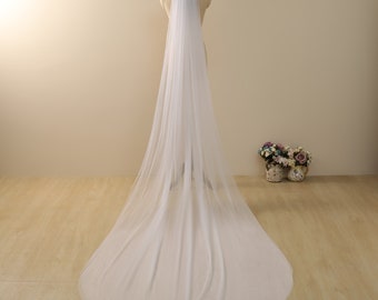 Marry Bridal US veil,2022 new arrival,Ivory Wedding Veil, Plain Bridal Veil,Chapel Wedding Veil, Cathedral Bridal Veil simple,Veil with comb