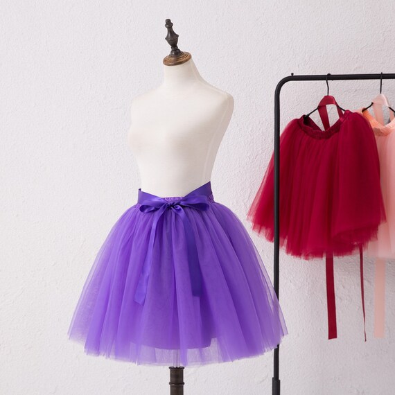 Satin belt top tulle skirt